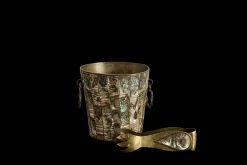 Abalone Ice Bucket & Tongs*VINTAGE Clearance
