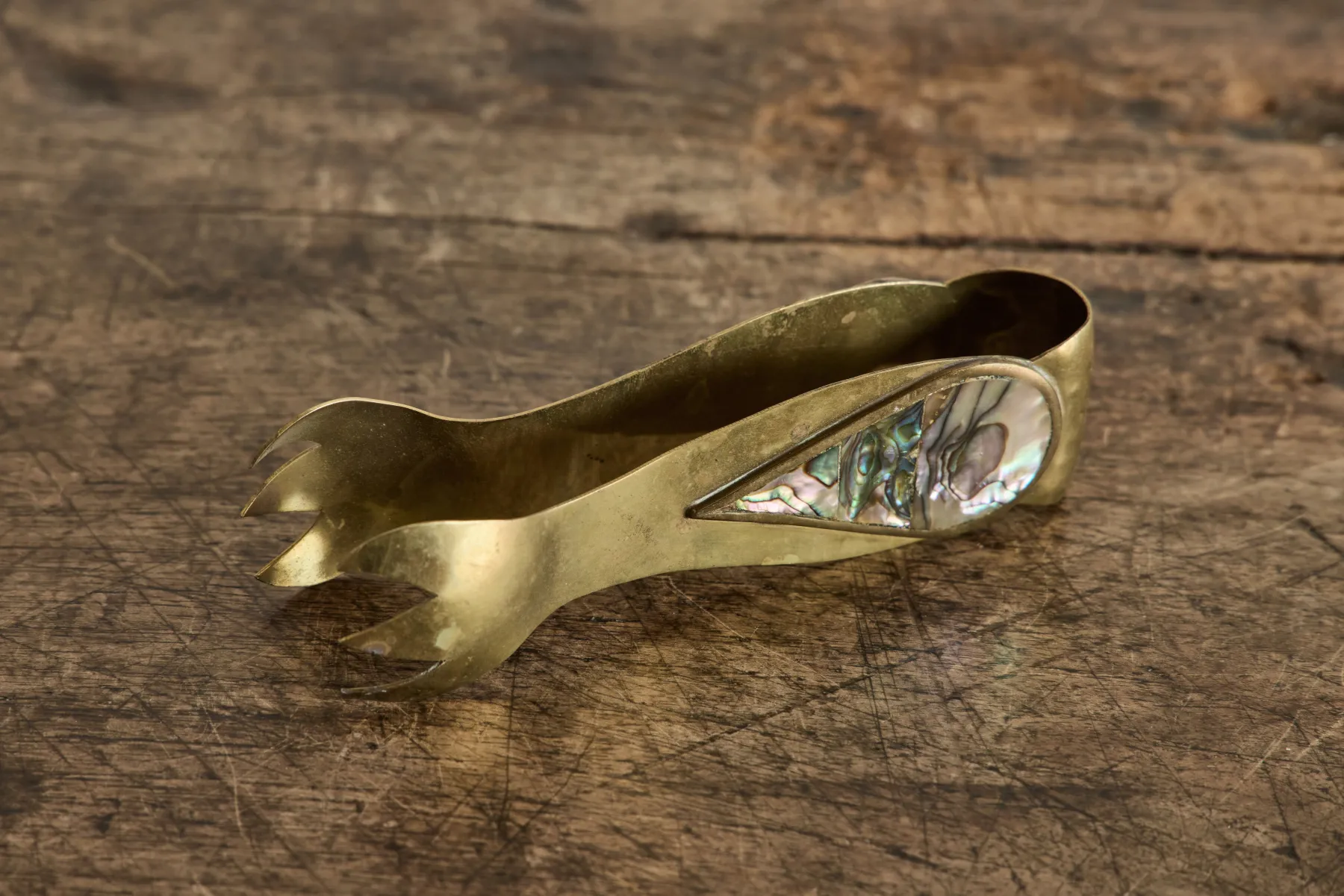 Abalone Ice Bucket & Tongs*VINTAGE Clearance