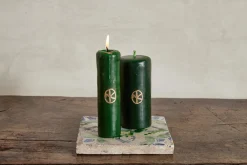 Altar Candle in Green*NICKEY KEHOE Outlet