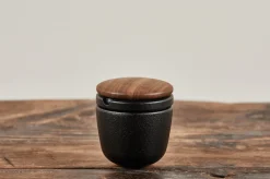 Cast Iron and Walnut Swing Spice Mill*SKEPPSHULT New