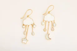 Cloud and Rain Drop Earrings*GRAINNE MORTON New