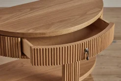 Demilune Side Table, Wood Top*NICKEY KEHOE Online