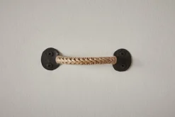Forged Iron Drawer Pull with Braided Bamboo*NICKEY KEHOE Best