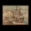 Harbor Boat Painting*VINTAGE Clearance