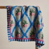 Italian Wool Throw in Pink and Blue*HIDDEN New