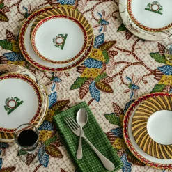 Night Bloom Tablecloth In Citron Medley*NICKEY KEHOE New