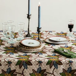 Night Bloom Tablecloth In Citron Medley*NICKEY KEHOE New