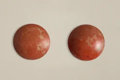 Pair of Red Dome Sconces*VINTAGE New
