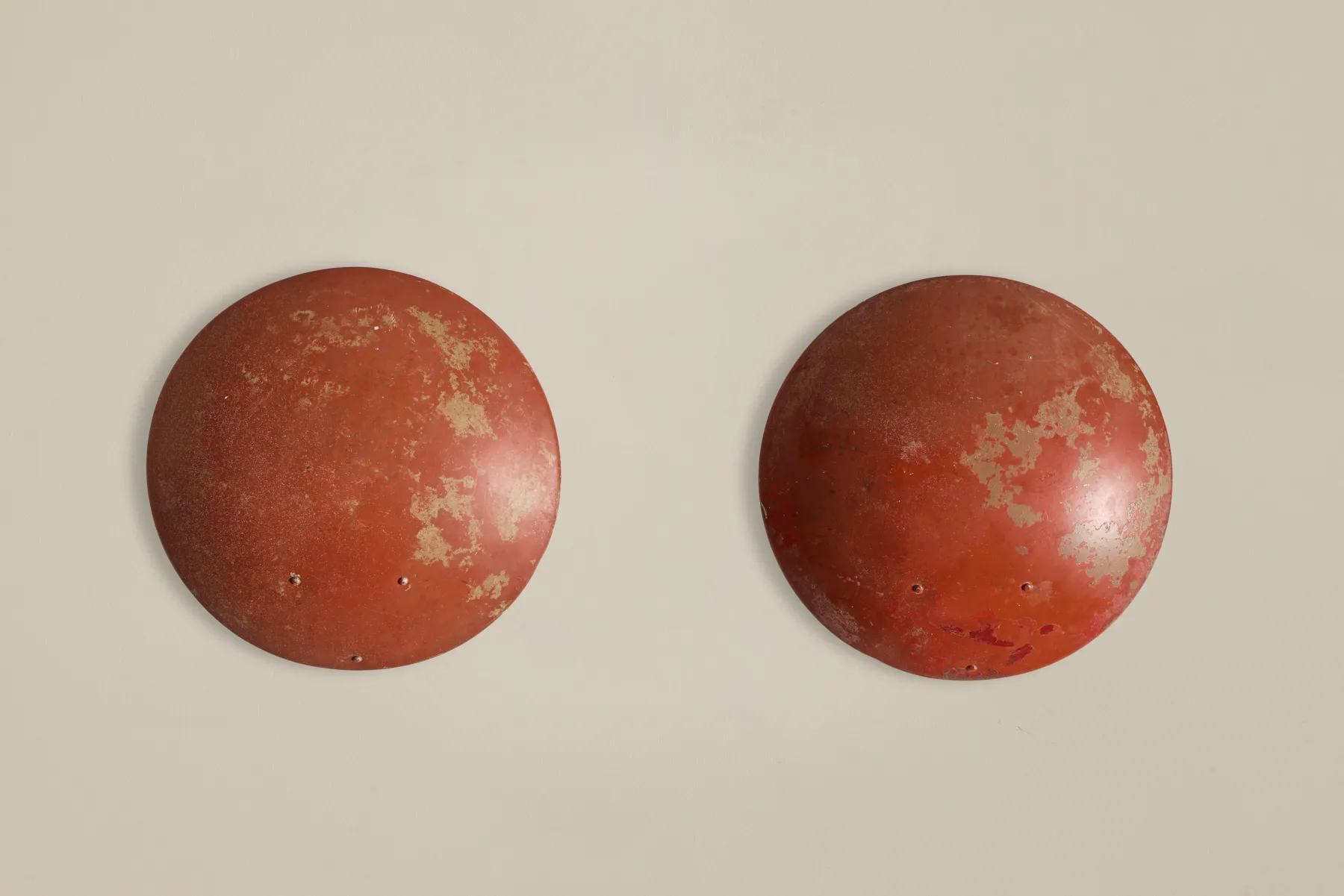 Pair of Red Dome Sconces*VINTAGE New
