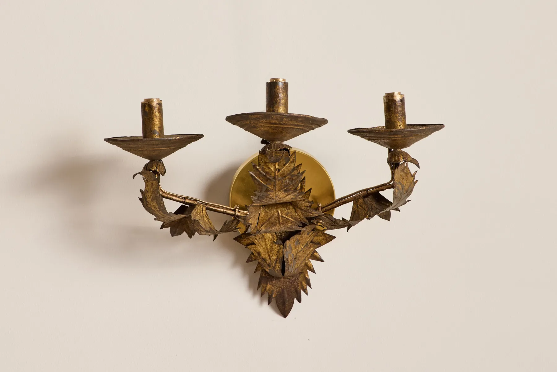 Pair of Spanish Gilt Sconces*VINTAGE Fashion