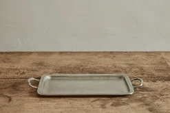 Pewter Lago Rectangle Tray with Handles*MATCH Sale