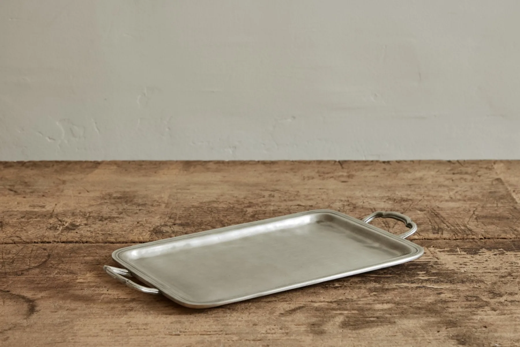 Pewter Lago Rectangle Tray with Handles*MATCH Sale