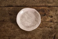 Pink Marbled Shallow Bowl*TOTEM HOME Best