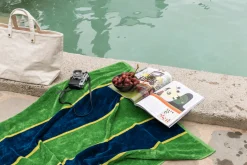 Pool Towel in Kiwi Stripe*NICKEY KEHOE New