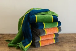 Pool Towel in Kiwi Stripe*NICKEY KEHOE New