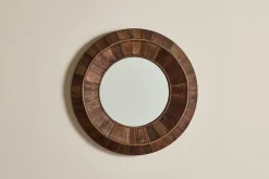 Round Wood Mirror*VINTAGE New