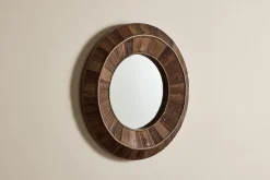 Round Wood Mirror*VINTAGE New