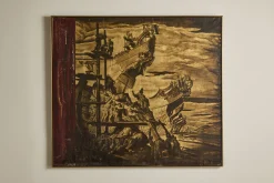 Ship Scene Painting No.2*VINTAGE Hot