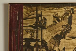 Ship Scene Painting No.2*VINTAGE Hot