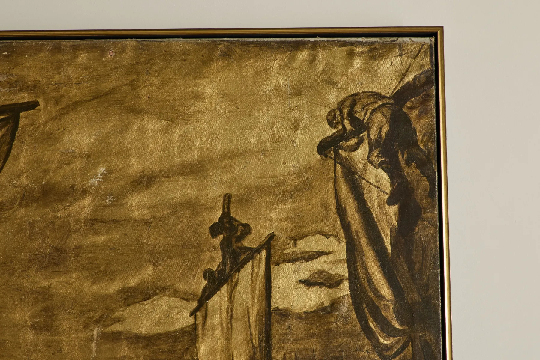 Ship Scene Painting No.3*VINTAGE New