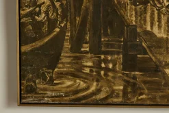 Ship Scene Painting No.3*VINTAGE New