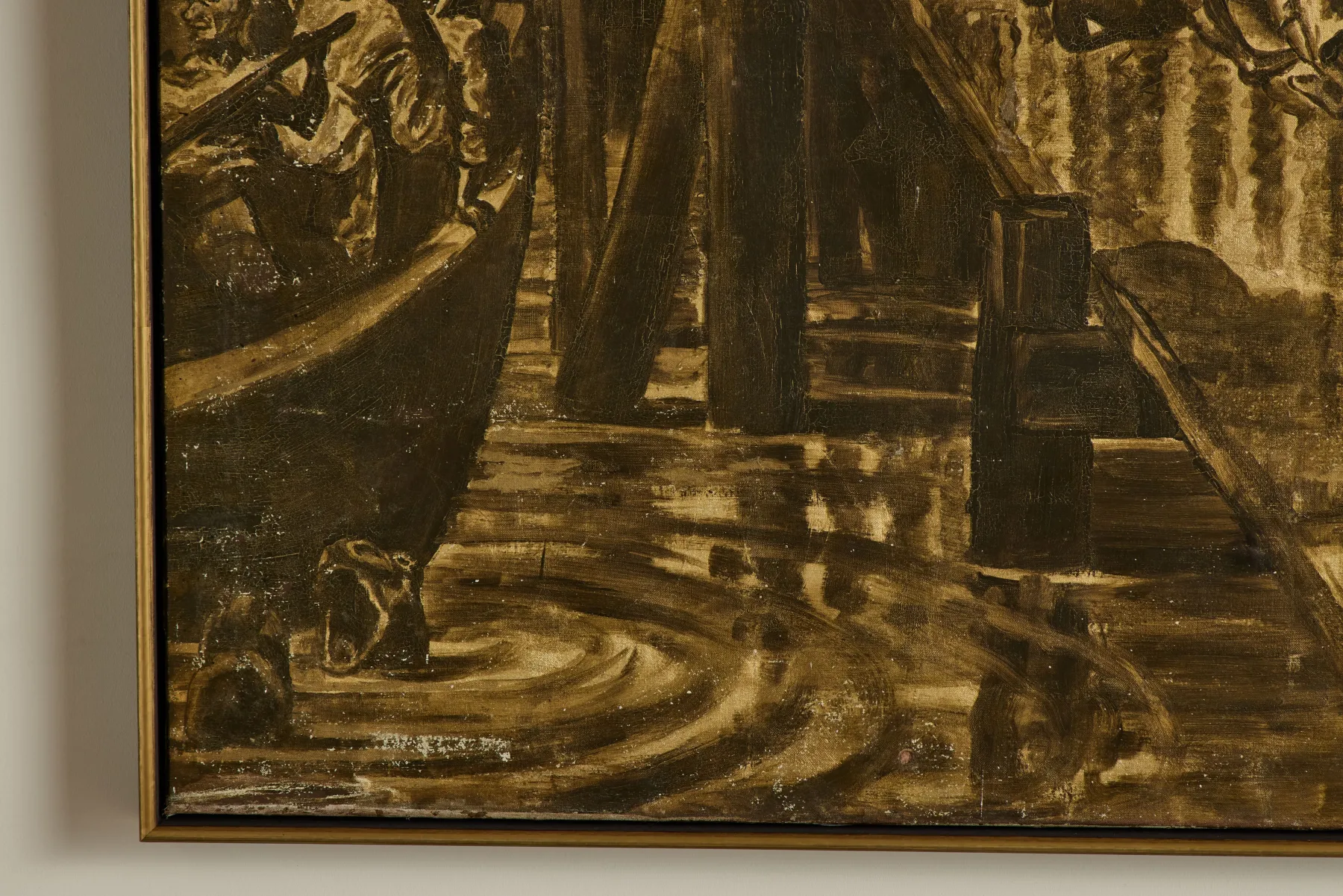 Ship Scene Painting No.3*VINTAGE New