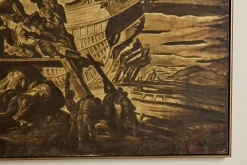 Ship Scene Painting No.2*VINTAGE Hot