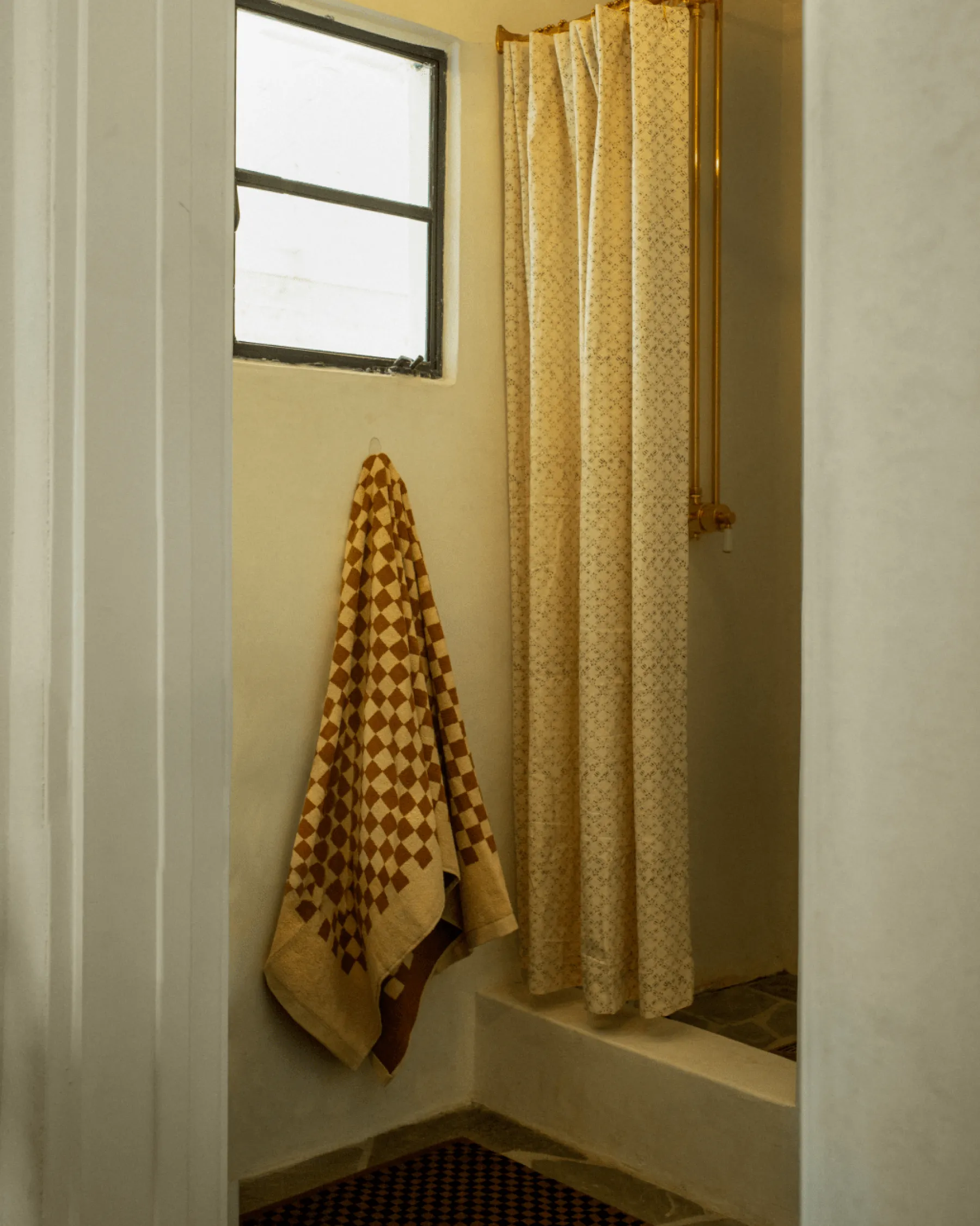 Shower Curtain in Chestnut Lattice*NICKEY KEHOE Sale