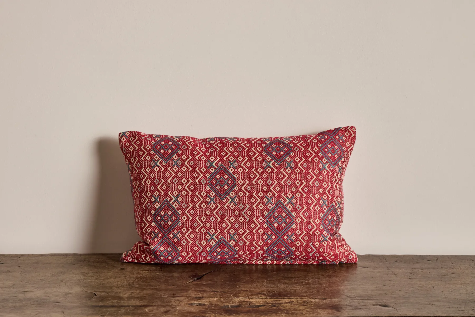 Susan Deliss Pillow in Criss Cross Red*NICKEY KEHOE Hot