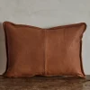 Tan Leather Pillow*NICKEY KEHOE Discount