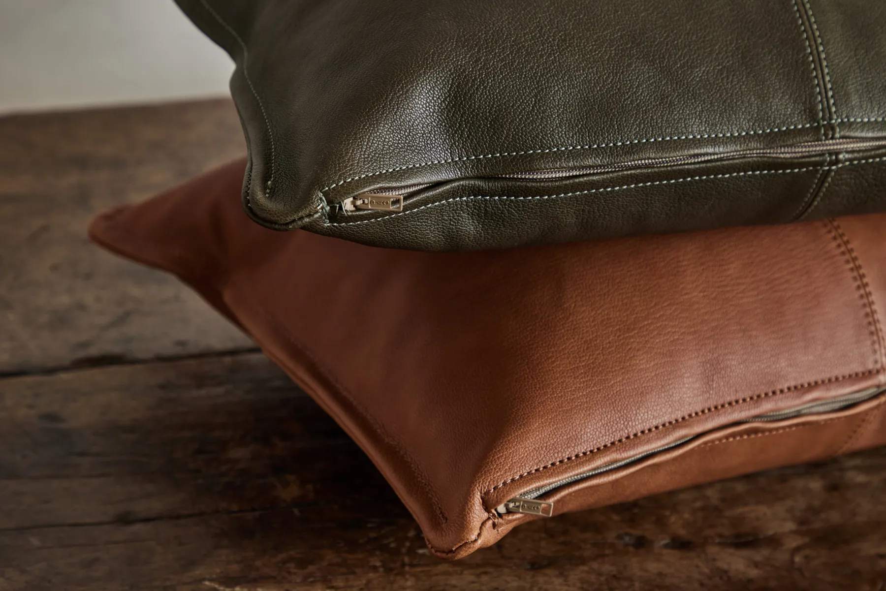 Tan Leather Pillow*NICKEY KEHOE Discount