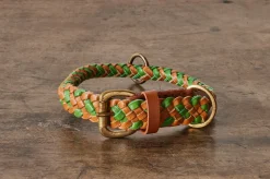 Tonto Collar in Green & Tan*GEORGIE PAWS Outlet