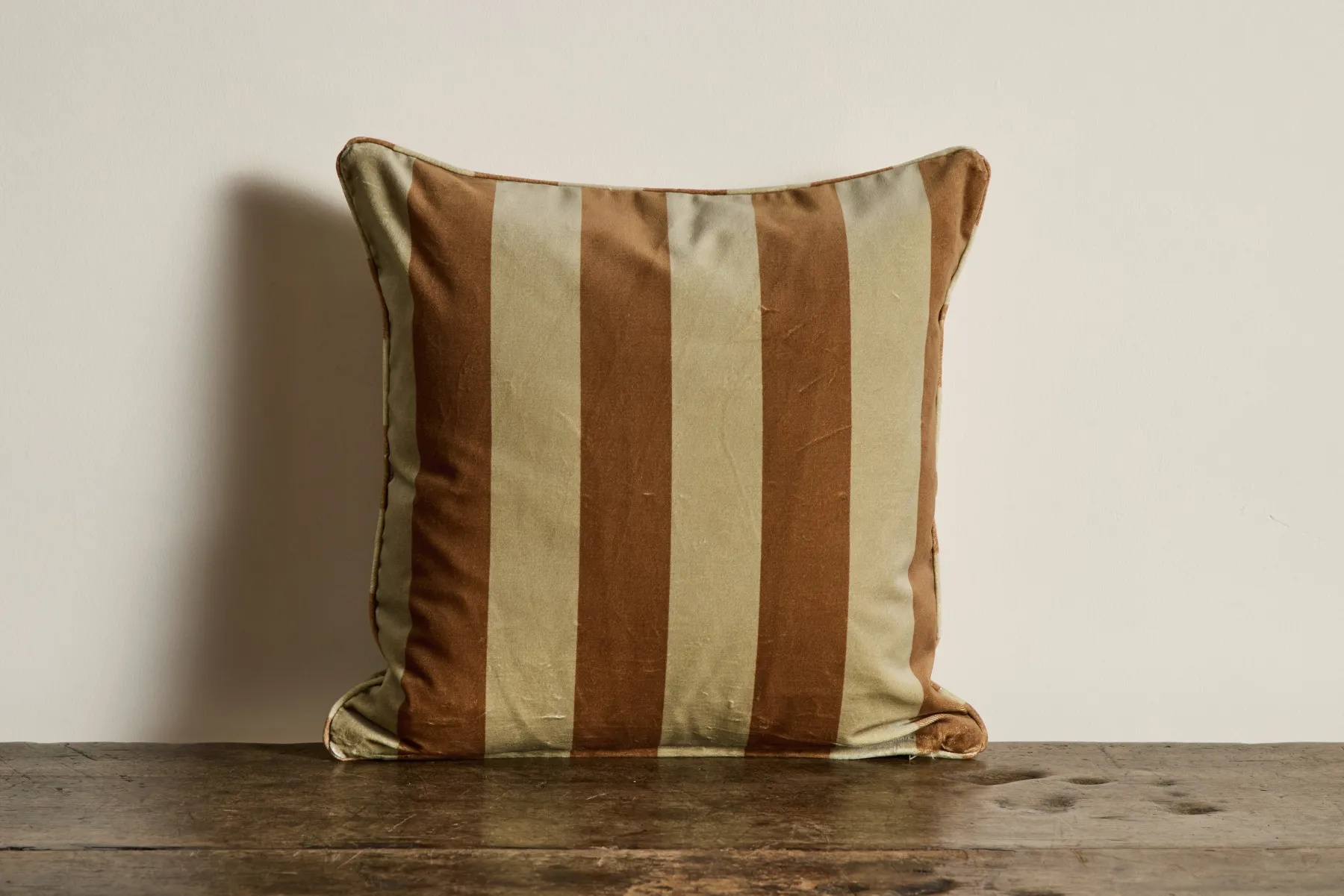 Velvet Pillow in Camelot Stripe, Ginger*HIDDEN Hot