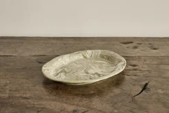 Vert Marbleized Oval Platter*TOTEM HOME Discount