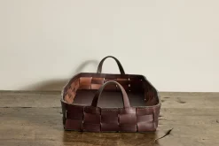 Woven Basket in Chocolate Buffalo*AGNES BADDOO Hot