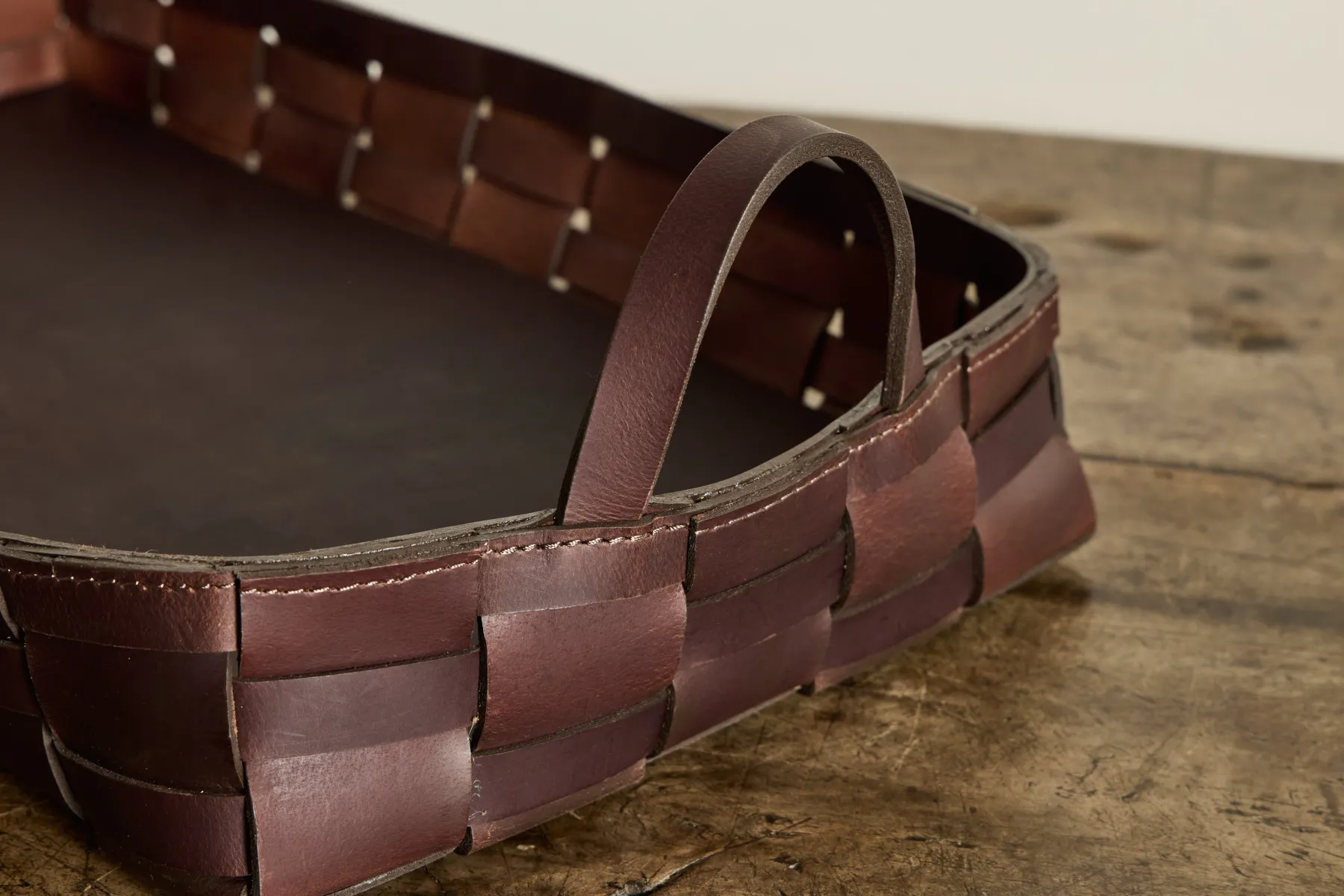 Woven Basket in Chocolate Buffalo*AGNES BADDOO Hot