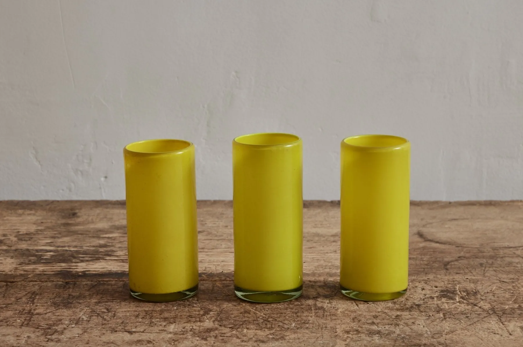 Yellow Straight Tall Glass*NICKEY KEHOE Outlet