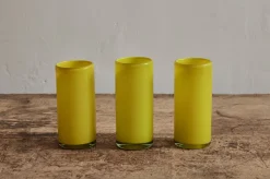 Yellow Straight Tall Glass*NICKEY KEHOE Outlet